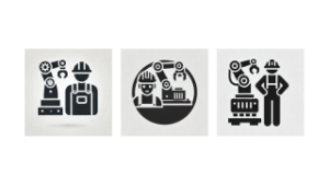 ロボットと人のアイコン