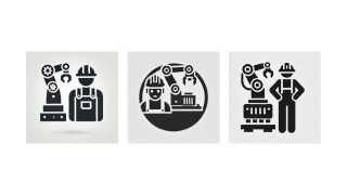 ロボットと人のアイコン