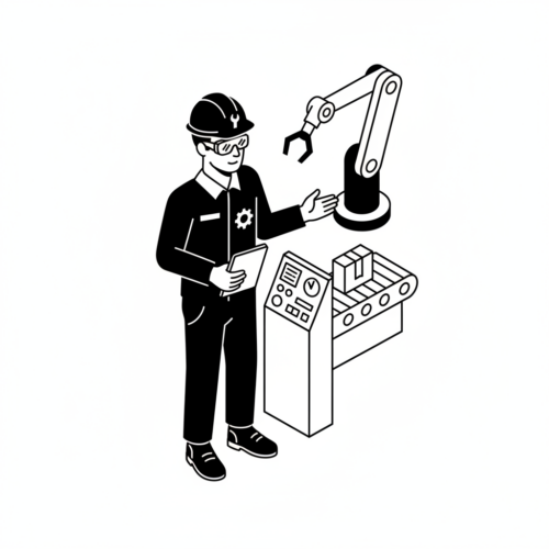 技術者（男性）のアイコン