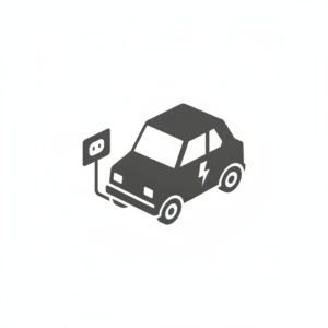 EV（電気自動車）のアイコンのアイコン