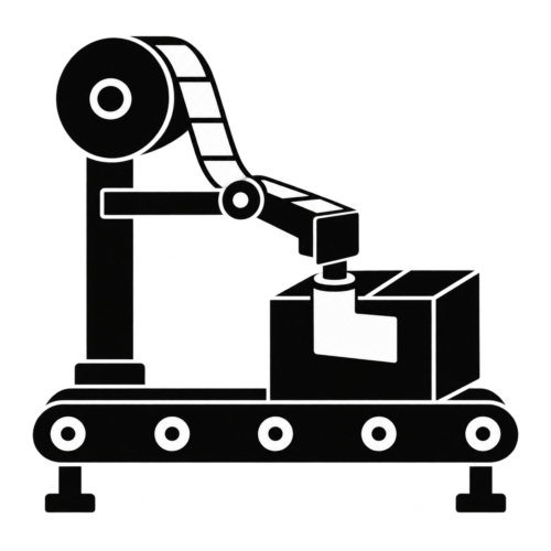 ラベル自動貼付機のアイコン