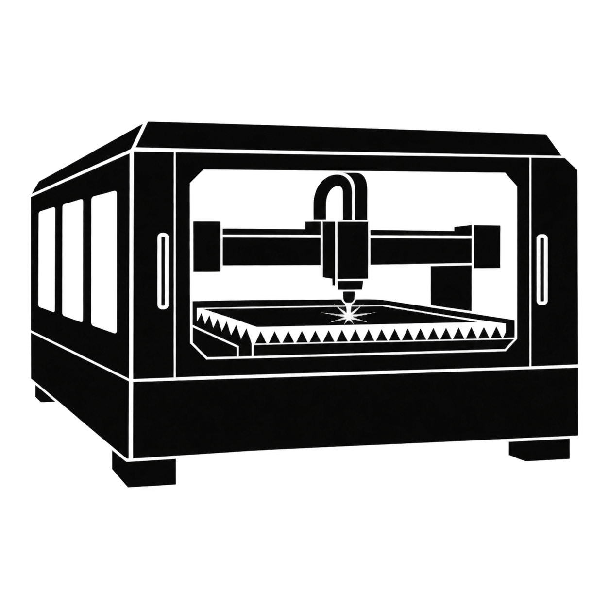 ファイバーレーザー加工機のアイコンのフリーアイコン・イラスト素材｜製造業向け無料ダウンロード