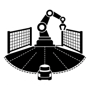 ロボット用安全レーザスキャナのアイコンのアイコン