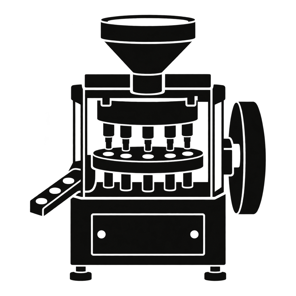 錠剤成形機（打錠機）のアイコンのフリーアイコン・イラスト素材｜製造業向け無料ダウンロード