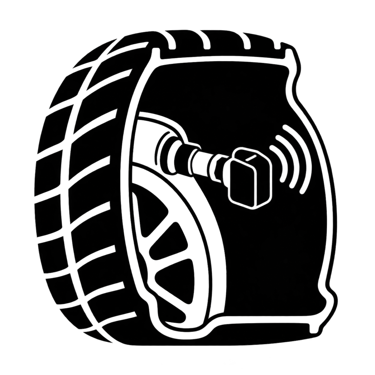 タイヤ空気圧センサ（TPMS）のアイコンのフリーアイコン・イラスト素材｜製造業向け無料ダウンロード