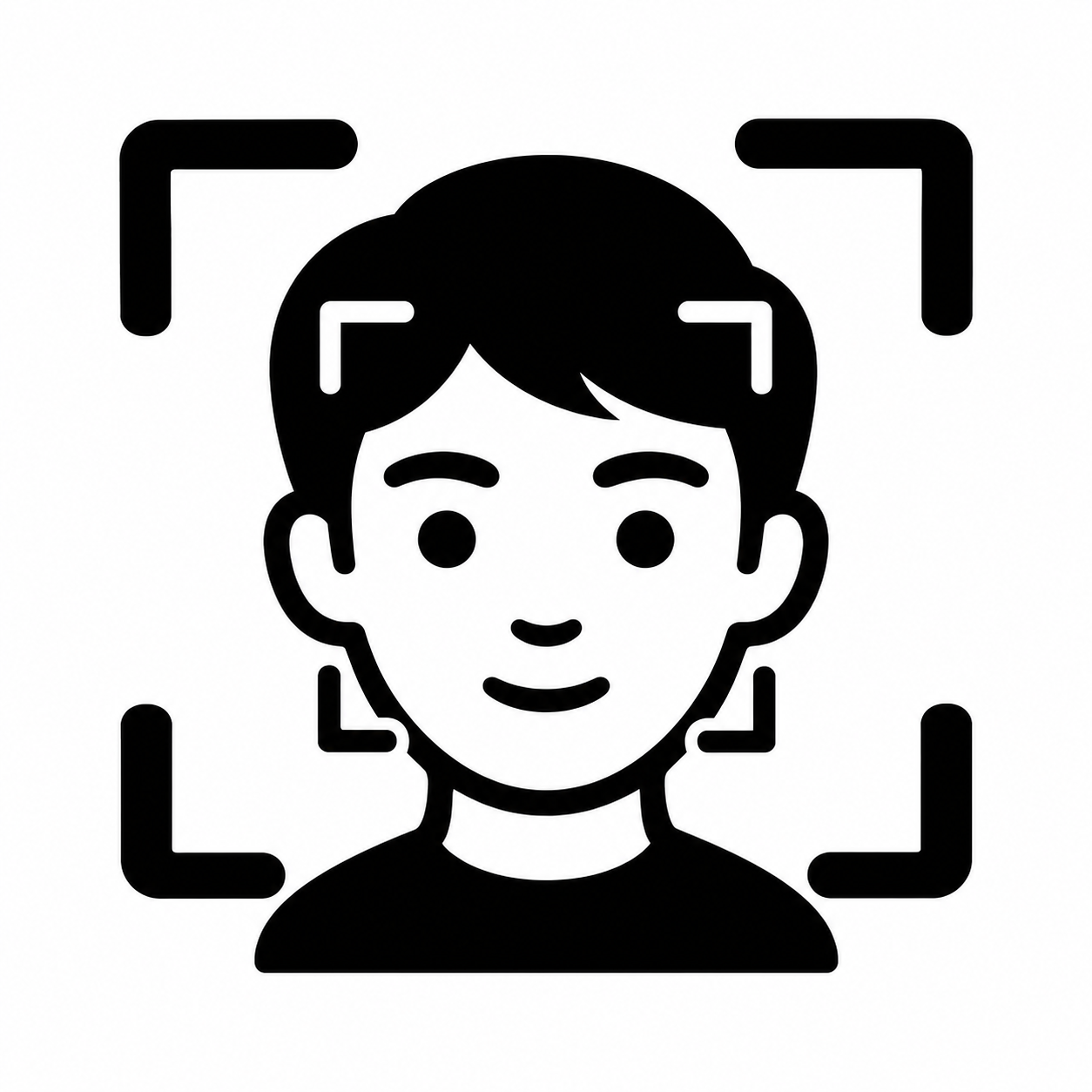 顔認証のアイコンのフリーアイコン・イラスト素材｜製造業向け無料ダウンロード