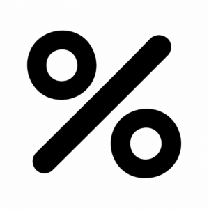 パーセント（％マーク）のアイコンのアイコン