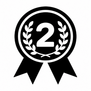 2位バッジのアイコンのアイコン