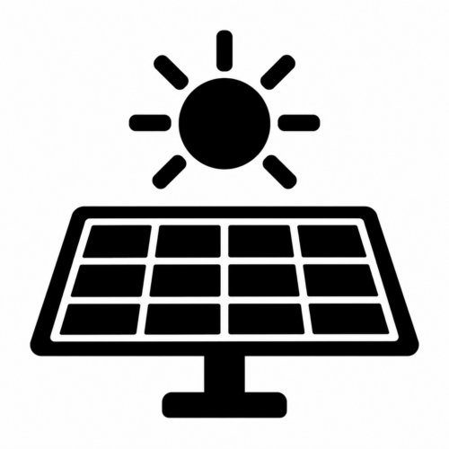 太陽電池パネルのアイコン